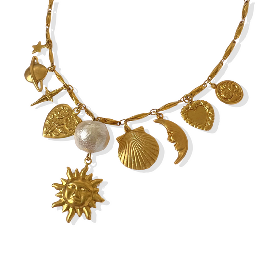 Sol Y Luna Charm Necklace